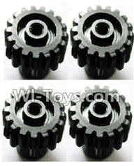 Wltoys K929 Parts-Upgrade motor Gear(4pcs)-0.7 Modulus-Black,Wltoys K929 desert RC Truck Parts,1:18 rc car and rc racing car Parts